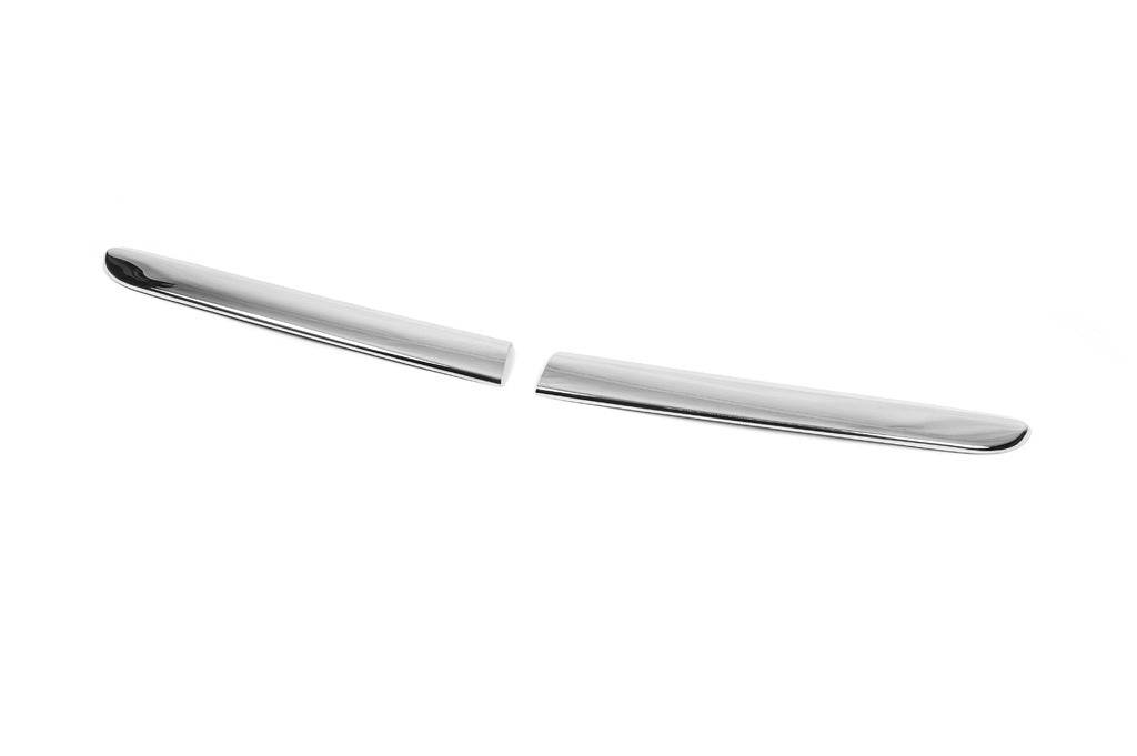 Lining on the grille (2001-2005, 2 PCs, stainless steel) for Peugeot 307 - Reelken Auto