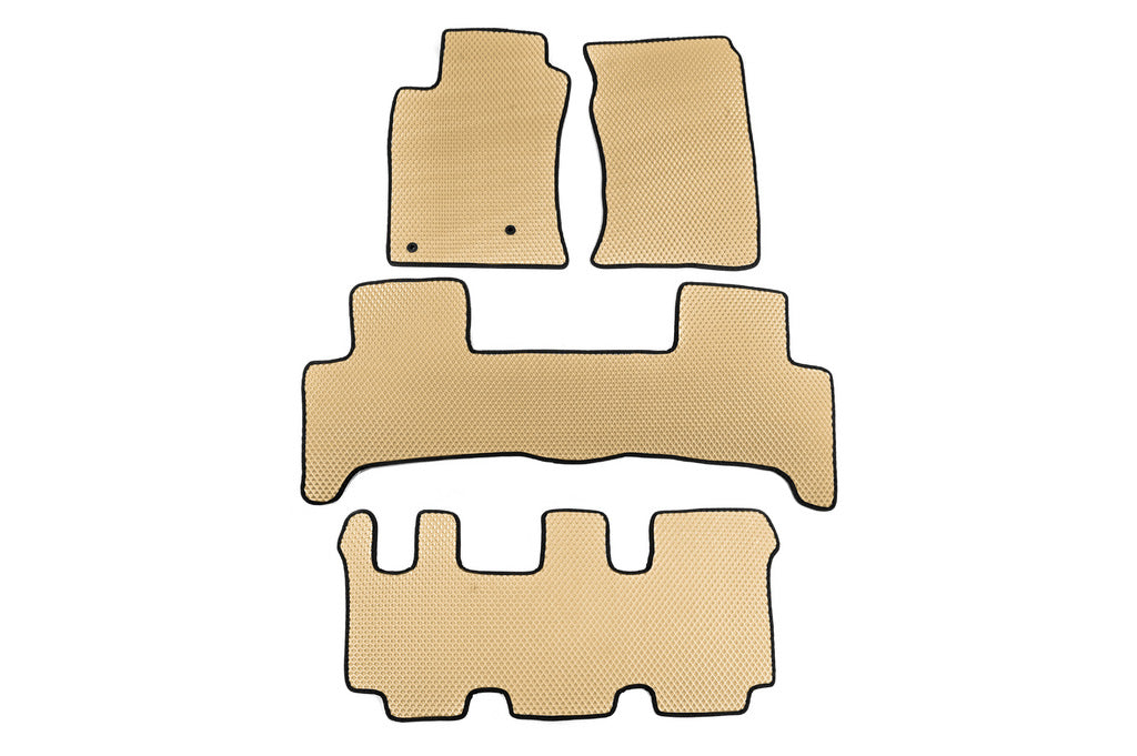 EVA Floor Mats (3 Rows, Beige) for Toyota Land Cruiser Prado 120 2002-2009 - image 1