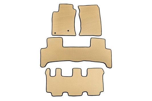 EVA mats (3 rows, Beige) for Toyota Land Cruiser Prado 120 - Reelken Auto
