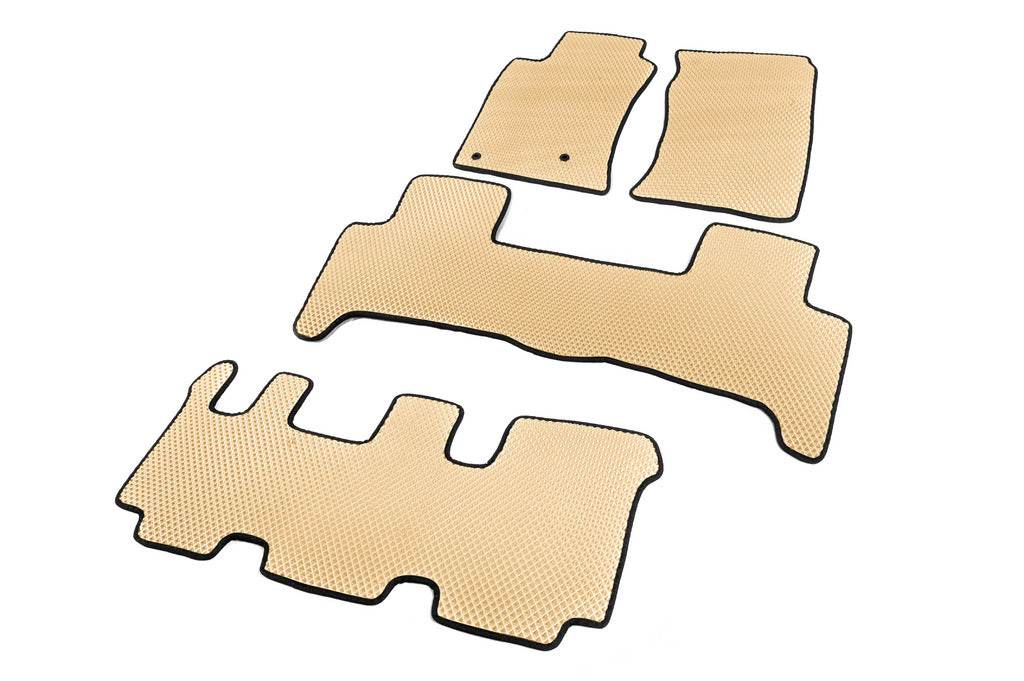 EVA mats (3 rows, Beige) for Toyota Land Cruiser Prado 120 - Reelken Auto