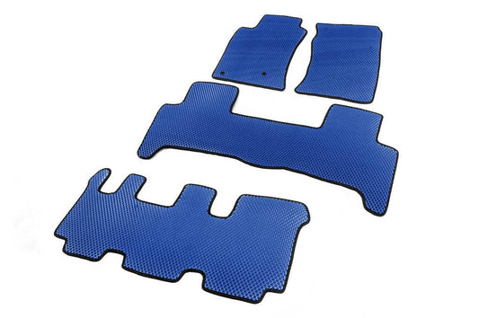 EVA mats (3 rows, Blue) for Toyota Land Cruiser Prado 120 - Reelken Auto