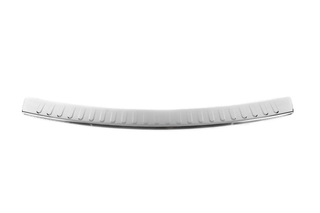 Rear bumper protector with edge Carmos V2 (stainless steel) for Volkswagen Golf Plus 2004-2014 - image 1