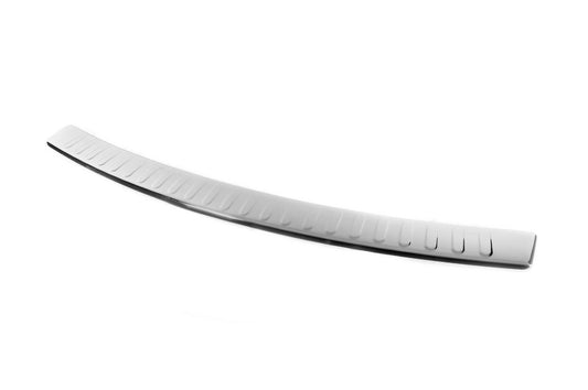 Rear bumper protector with edge Carmos V2 (stainless steel) for Volkswagen Golf Plus 2004-2014 - image 2