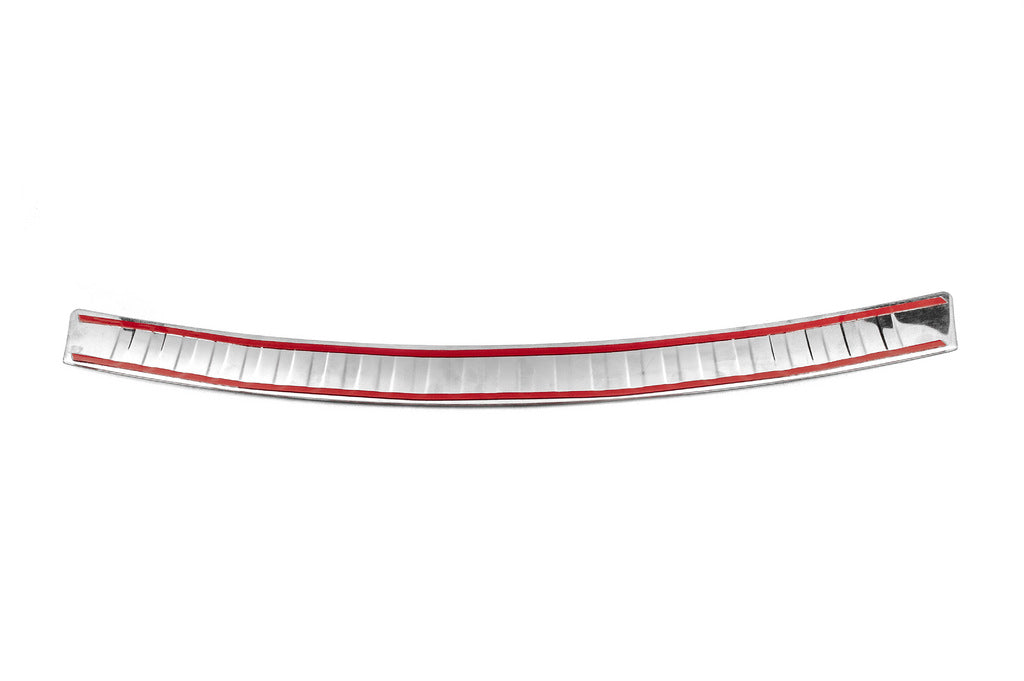 Rear bumper protector with edge Carmos V2 (stainless steel) for Volkswagen Golf Plus 2004-2014 - image 3