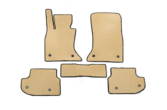 Floor mats 2013-2016 (EVA, beige) for BMW 5 Series F-10/11/07 2010-2016 - image 1