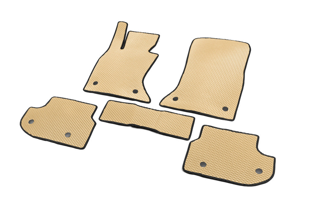 Floor mats 2013-2016 (EVA, beige) for BMW 5 Series F-10/11/07 2010-2016 - image 2