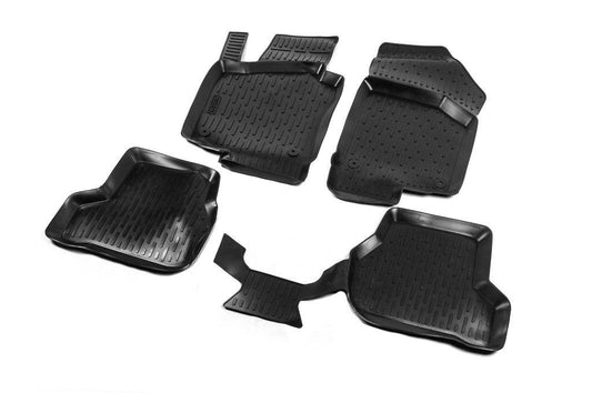 Rubber mats (4 pieces, Niken 3D) for Volkswagen Golf 6 - Reelken Auto