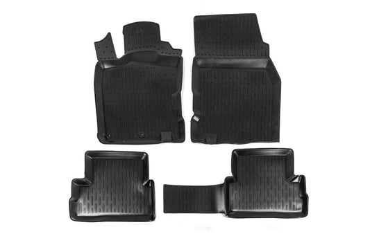 Rubber Floor Mats (4 pcs, Niken 3D) for Nissan Qashqai 2014-2021 - image 1