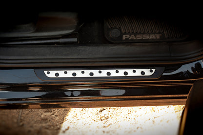 Door sill protectors (Dotline, 4 pcs, stainless steel) for Volkswagen Passat B7 2012-2015 - image 2