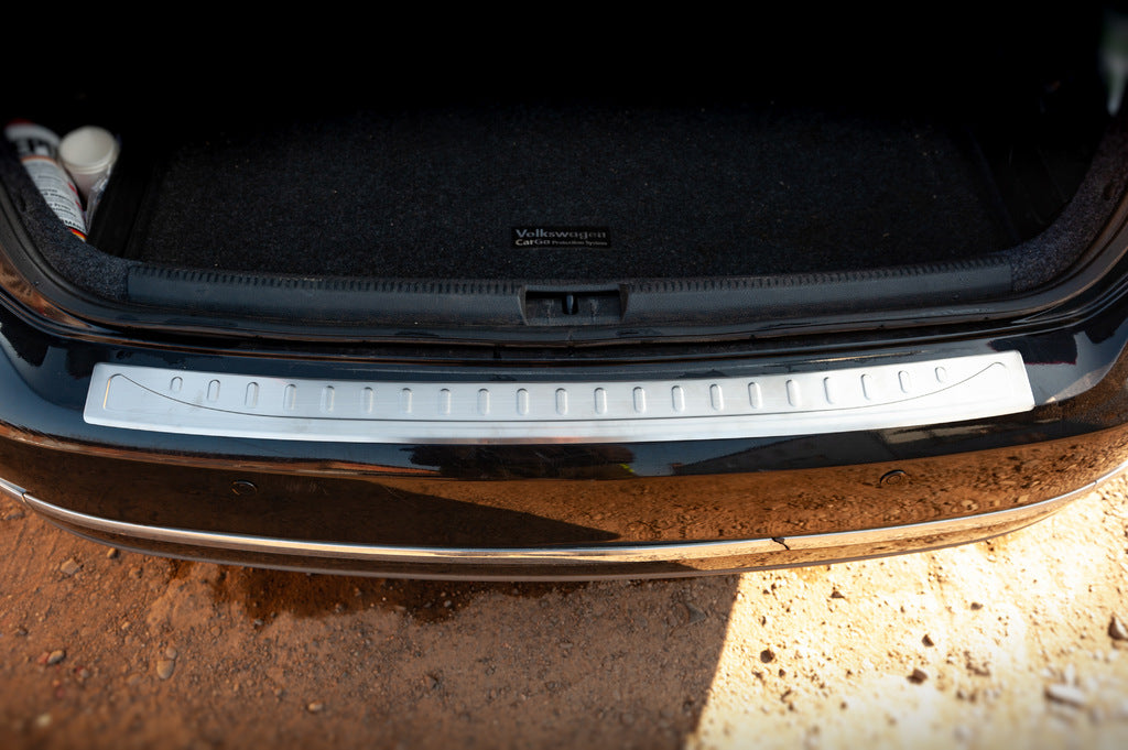 Rear bumper protector OmsaLine MAT (Sedan, stainless steel) for Volkswagen Passat B7 2012-2015 - image 4