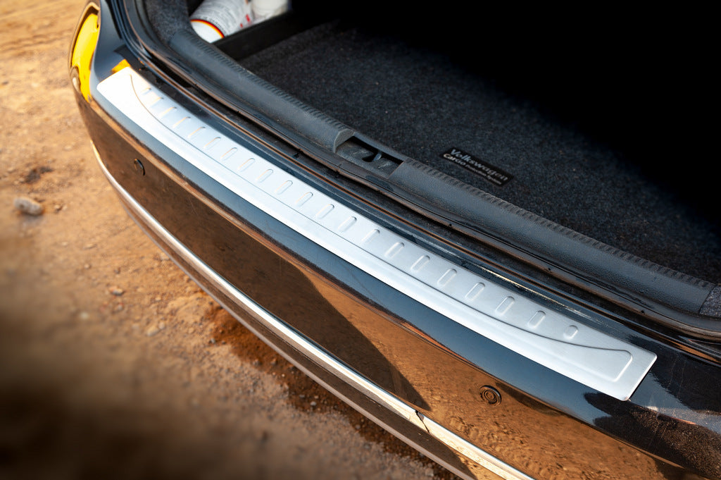 Rear bumper protector OmsaLine MAT (Sedan, stainless steel) for Volkswagen Passat B7 2012-2015 - image 1