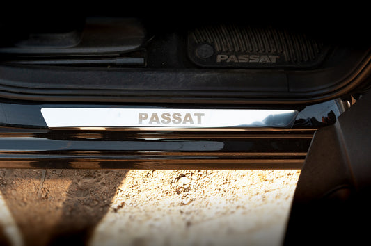 Door Sill Protectors Carmos V1 (4 pcs, Stainless Steel) for Volkswagen Passat B7 2012-2015 - image 2