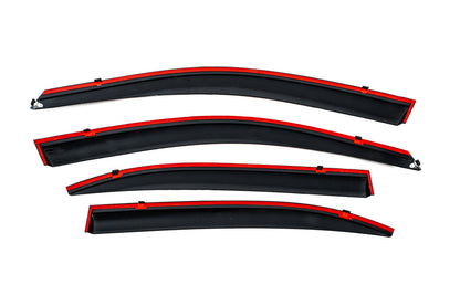 Window deflectors with chrome trim (4 pcs, Niken) for Chevrolet Malibu 2011-2018 - image 5