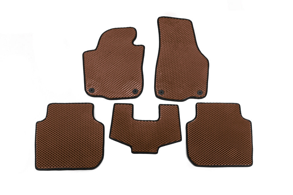 EVA Floor Mats (USA, Brown) for Volkswagen Passat B8 2015-2023 - image 1