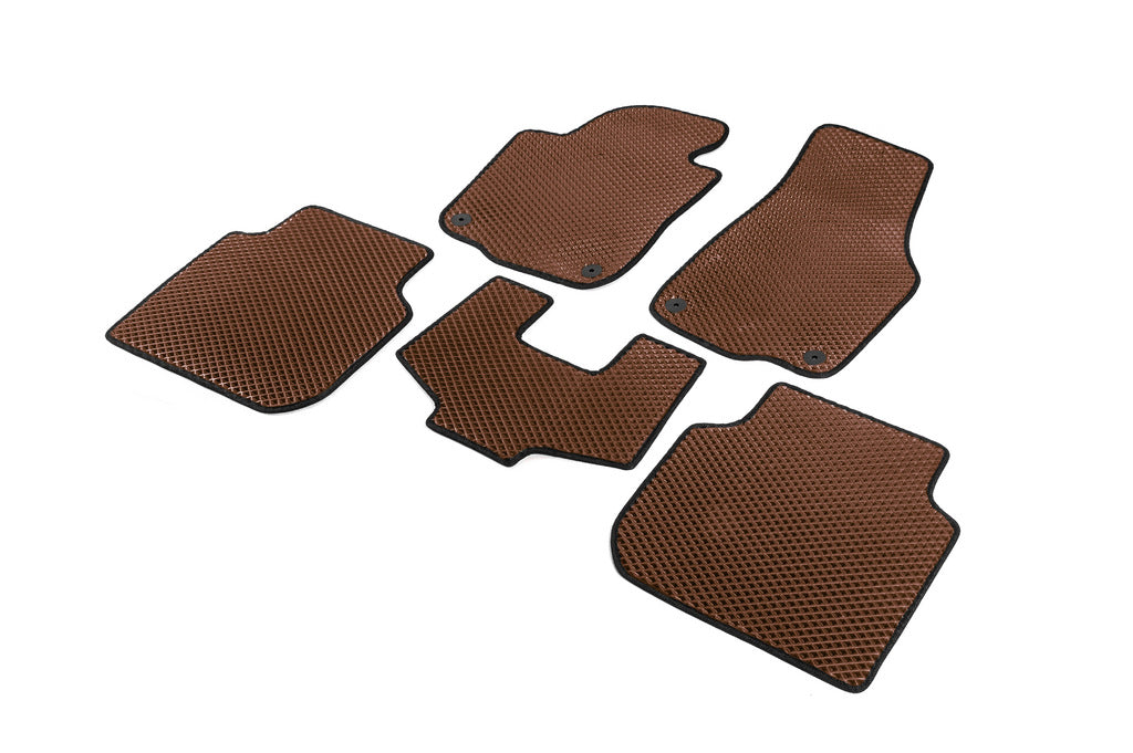 EVA Floor Mats (USA, Brown) for Volkswagen Passat B7 2012-2015 - image 2