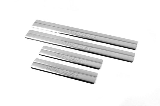 Door sills OmsaLine (4 pieces, stainless steel.) for Ford Mondeo 2000-2007 - Reelken Auto