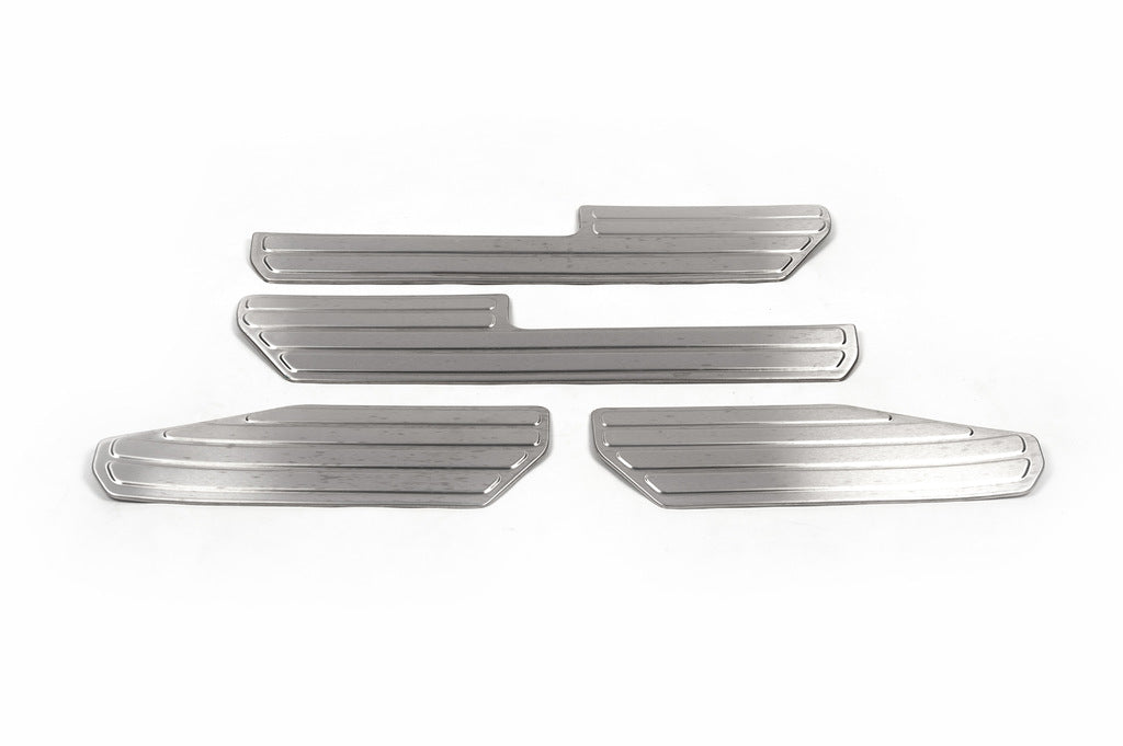 Stainless Steel Door Sill Protectors OmsaLine (4 pcs) for Volkswagen Amarok 2010-2022 - image 3