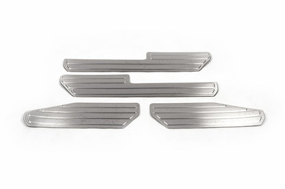 Stainless Steel Door Sill Protectors OmsaLine (4 pcs) for Volkswagen Amarok 2010-2022 - image 3