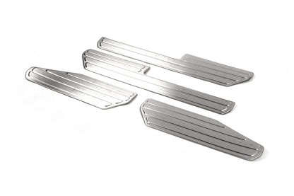 Stainless Steel Door Sill Protectors OmsaLine (4 pcs) for Volkswagen Amarok 2010-2022 - image 4
