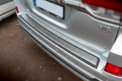 Rear bumper insert 2016+ (ABS + stainless) for Toyota Land Cruiser 200 - Reelken Auto