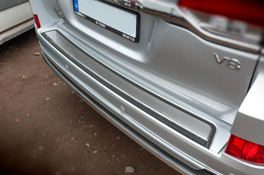 Rear bumper insert 2016+ (ABS + stainless) for Toyota Land Cruiser 200 - Reelken Auto