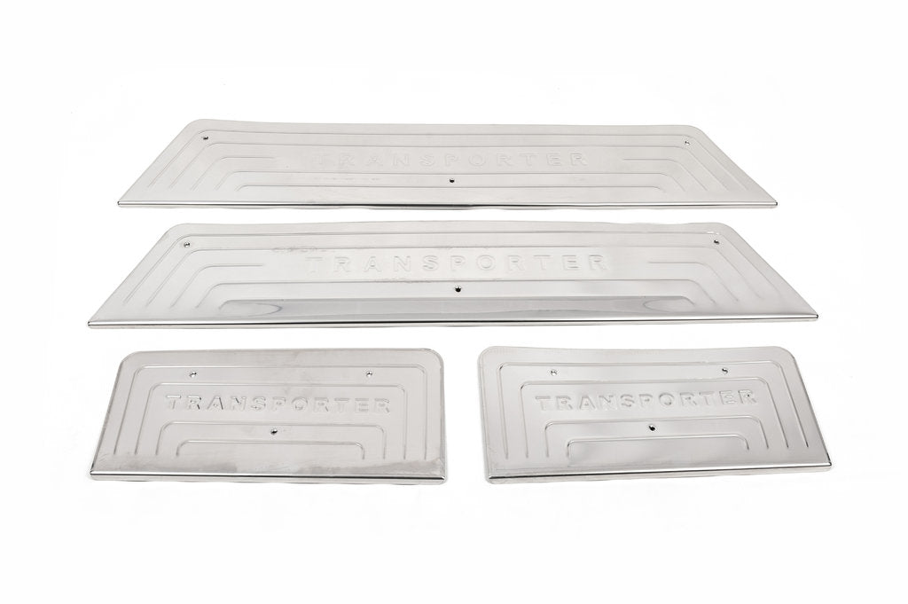 OmsaLine Stainless Steel Gloss Door Sill Protectors for Volkswagen T6 2015-2024 - image 3