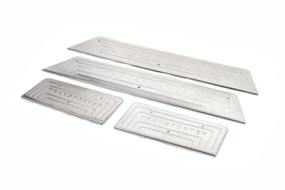 OmsaLine Stainless Steel Matte Door Sill Protectors for Volkswagen T6 2015-2024 - image 3