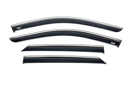 Window deflectors with chrome trim (4 pcs, Niken) for Hyundai Ioniq 5 2021- - image 1