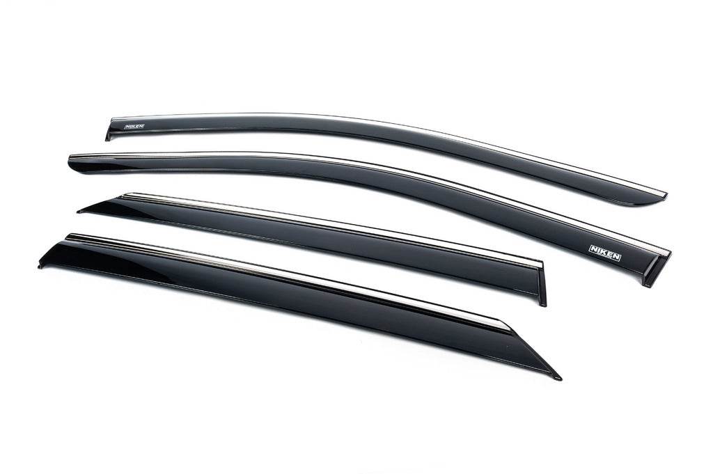 Windbreakers with chrome (4 pcs, Niken) for Hyundai Ioniq 5 2021↗ year - Reelken Auto