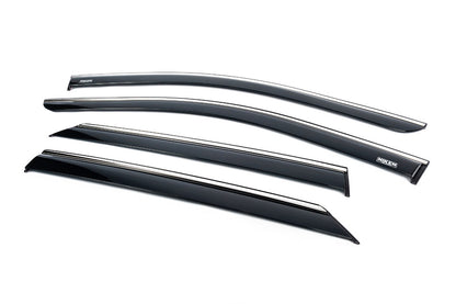 Window deflectors with chrome trim (4 pcs, Niken) for Hyundai Ioniq 5 2021- - image 2