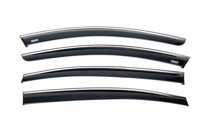 Window deflectors with chrome trim (4 pcs, Niken) for Dacia Logan III 2020- - image 1