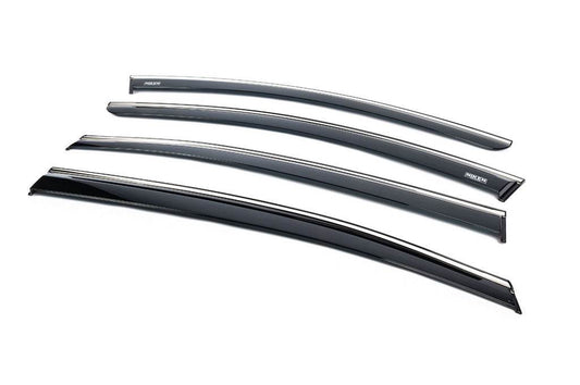 Windbreakers with chrome (4 pcs, Niken) for Dacia Logan III 2021↗ year - Reelken Auto