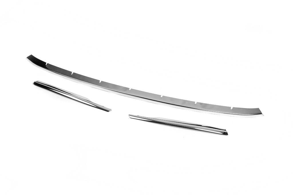 Bumper pads (3 pcs, stainless steel) for Volkswagen Caddy 2015-2020 - Reelken Auto