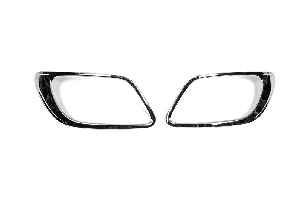 Edging tumanok (2013↗, 2 pcs, stainless steel) for Renault Fluence 2009-2016 - Reelken Auto