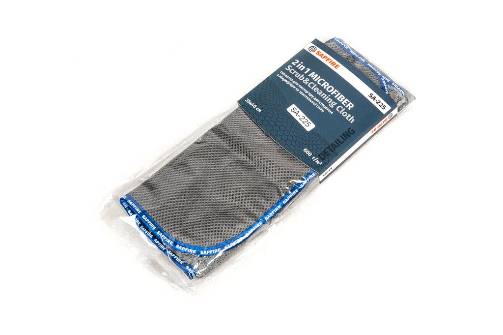 Double-Sided Microfiber Cloth with Textile Mesh 35x40 cm SA-225 SAPFIRE - image 4