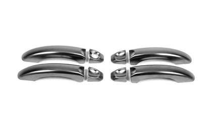 Pads on the handle Black Chrome (4 pieces, stainless steel) for Volkswagen Amarok 2010-2022 - Reelken Auto