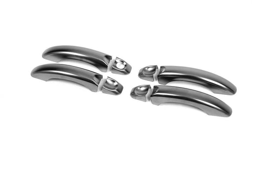 Pads on the handle Black Chrome (4 pieces, stainless steel) for Volkswagen Amarok 2010-2022 - Reelken Auto