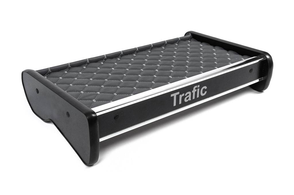 Shelf on the panel (2001-2010, Gray with gray thread) for Renault Trafic 2001-2015 - Reelken Auto