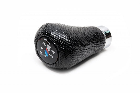 Gear Shift Knob OEM (Leatherette, Black Crocodile) for BMW 5 Series E34 1988-1995 - image 1