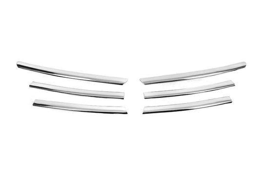Lining on the grille 2014↗ (stainless) for Volkswagen Jetta 2011-2018 - Reelken Auto