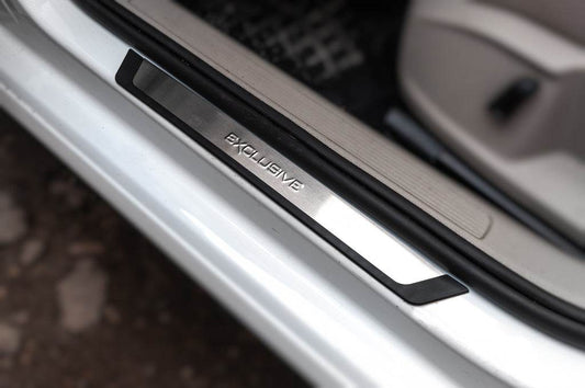 Door sills Flexill Exclusive (4 pcs, stainless steel) for Volkswagen Golf 7/E-Golf - Reelken Auto