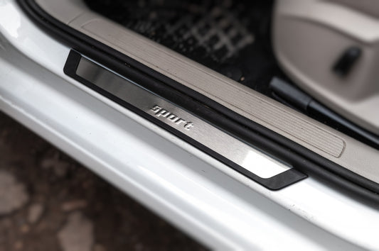 Door Sill Protectors Flexill Sport (4pcs, Stainless Steel) for Volkswagen Golf 7/E-Golf 2012-2020 - image 1