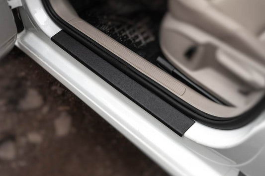 Door sill plates ABS DDU (4 pcs., plastic) for Volkswagen Golf 7/E-Golf - Reelken Auto