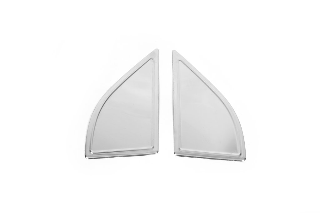 Wind deflector covers (2 pcs, stainless steel) for Nissan Navara 2006-2015 - image 3