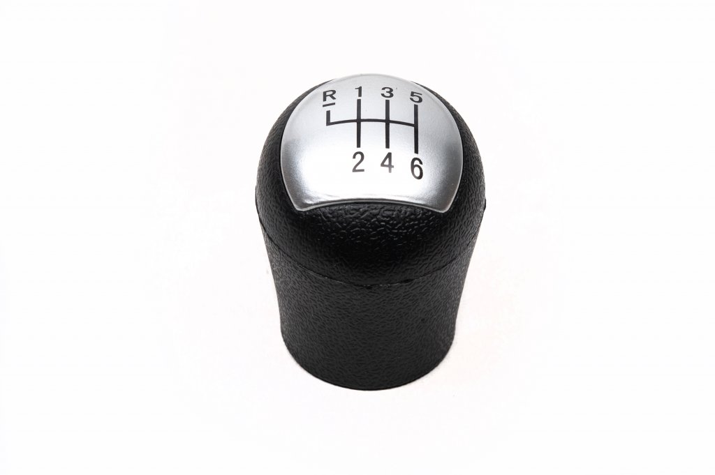 Gear Shift Knob 6-Speed (black+gray) for Renault Kangoo 1998-2008 - image 1