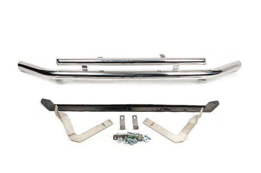 Front double mustache 60 / 48mm (stainless steel) for Volkswagen Caddy 2010-2015 - Reelken Auto