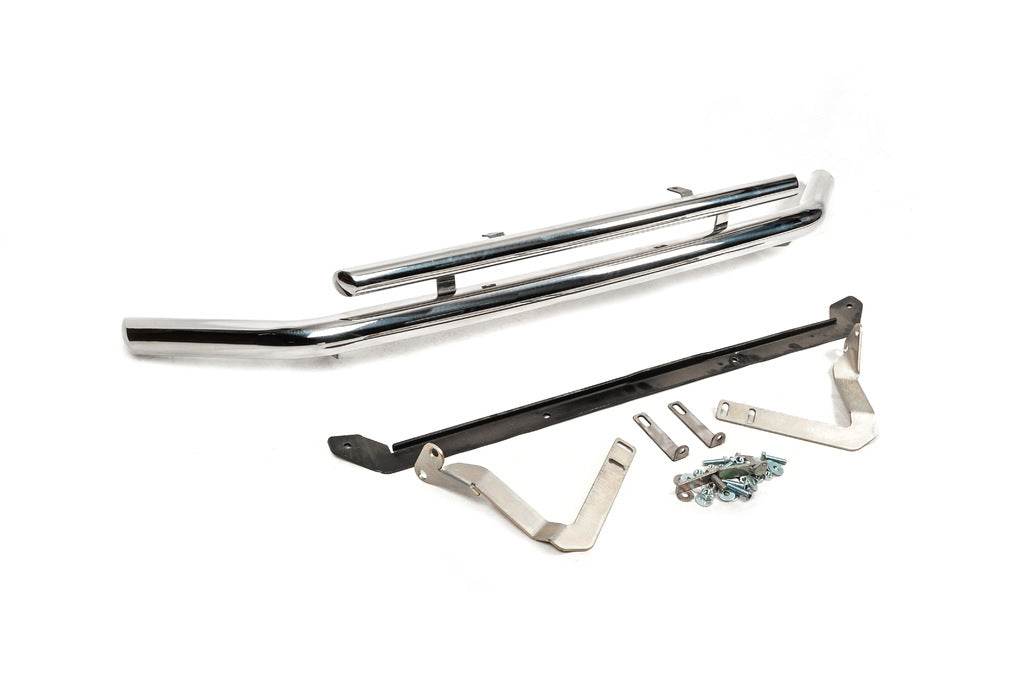 Front double mustache 60 / 48mm (stainless steel) for Volkswagen Caddy 2010-2015 - Reelken Auto