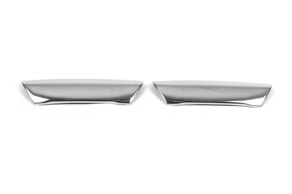Pads on the armrests (2 PCs, stainless steel) for Volkswagen T5 Multivan 2003-2010 - Reelken Auto