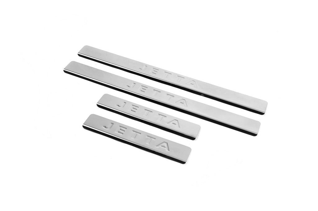 Door Sill Protectors OmsaLine (4 pcs, Stainless Steel) for Volkswagen Jetta 2011-2018 - image 2