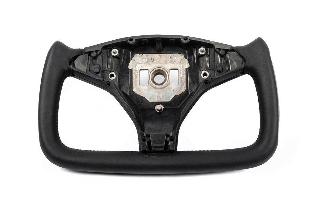 Steering wheel (shkirvinyl, carbon, without heating) for Tesla Model X - Reelken Auto